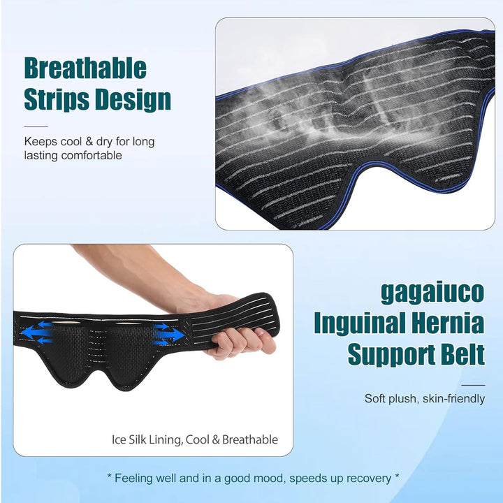 Hernia Belt for Men and Women Flexible Adjustable Inguinal Groin Hernia Belt Support Truss Pain Relief Recovery Strap with 2 Removable Compression Pads Comfortable Material (M)