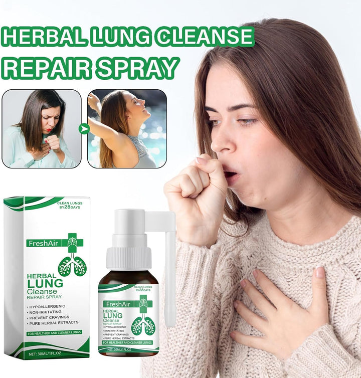 Herbal Lung Cleansing Spray, Lung Cleanse Repair Spray for Healthier and Cleaner Lungs, Powerful Lungs Support & Cleanse & Respiratory, Natural Respiratory Cleanse & Breathe Sprays - 30Ml (1)