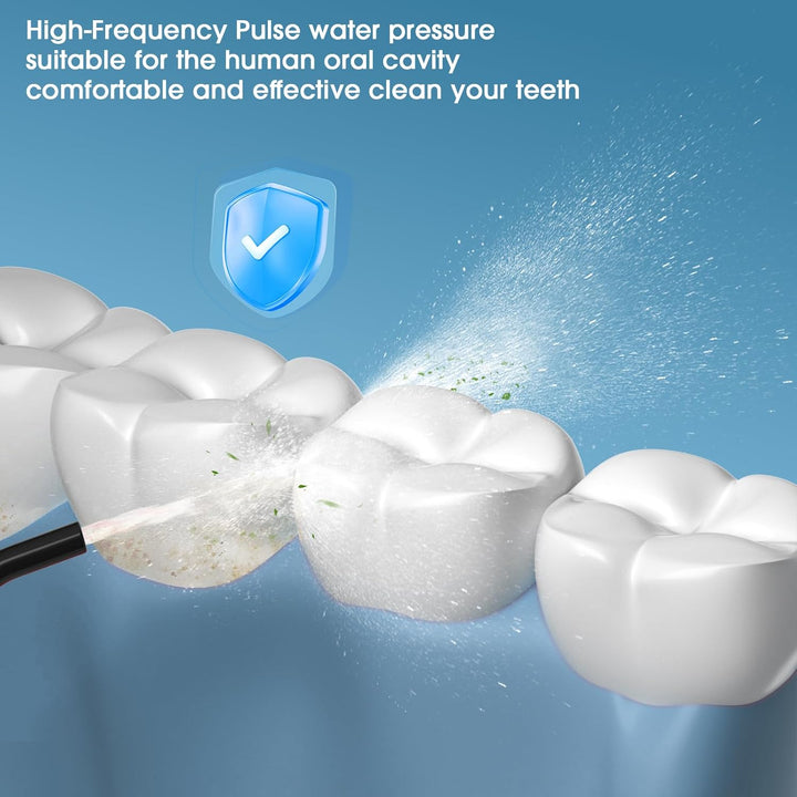 Mini Travel Water Flosser, Portable Cordless Oral Irrigator: 3+1 Modes with DIY Water Pressure Dental Flosser, IPX7 Waterproof, Telescopic Tank, 6 Jet Tips for Braces and Bridges Care