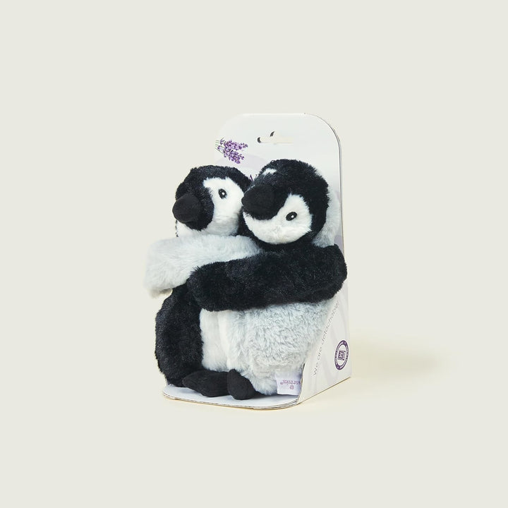 Warm Hugs Penguin Microwavable S with French Dried Lavender Scent, Fully Heatable Cuddly Toy for Anxiety and Pain Relief