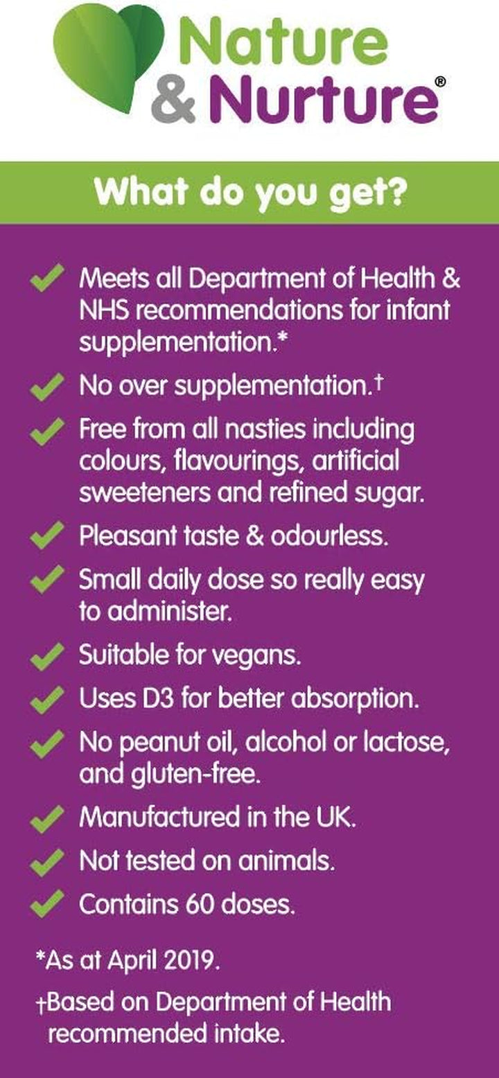 Award Winning  Baby & Child Vitamins. the Vegan-Friendly Gentle Liquid Multivitamin Drops for Babies, Toddlers and Children. Made in the UK. 60 Doses.