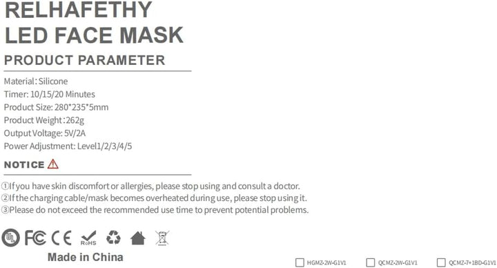 Red Light Mask, 660Nm&850Nm Silicone Infrared Light Mask with 5 Brightness & 10/15/20Min Timer, 222Chips Flexible LED Mask for Home Use