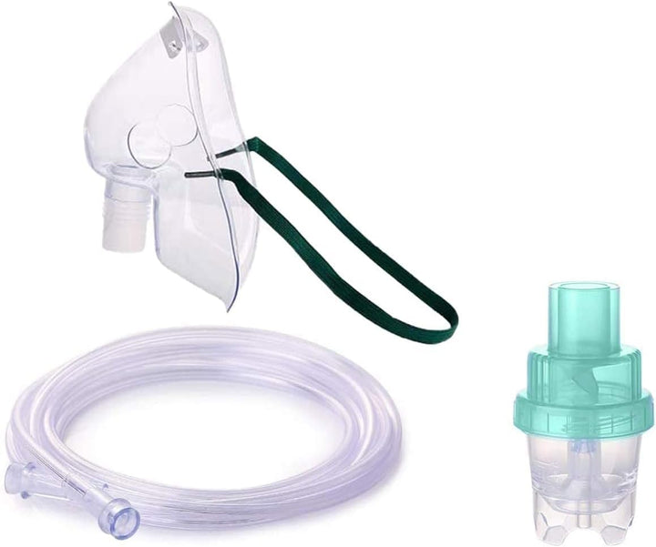 Nebuliser Kit with Nebulizer Mask Inhaler for Adults Pharmaceutical Grade Accessories Soft Tubing Vaporizer Cup (Adult)