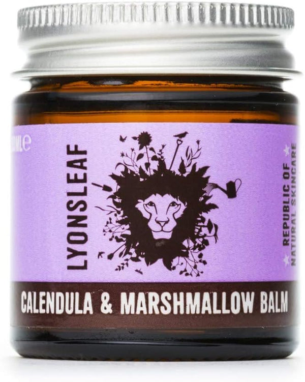 Calendula and Marshmallow Balm - 100% Natural Calendula Cream with Marshmallow Root - for Eczema, Psoriasis, Dry, Cracked, Rough, Hard or Irritated Skin 30Ml