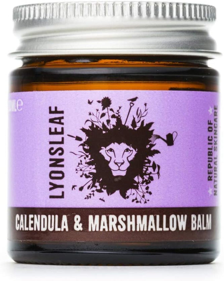 Calendula and Marshmallow Balm - 100% Natural Calendula Cream with Marshmallow Root - for Eczema, Psoriasis, Dry, Cracked, Rough, Hard or Irritated Skin 30Ml
