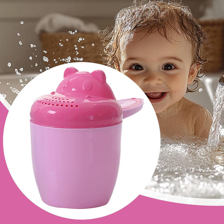 Baby Bath Cup | Toddler Rinse Cup,Cartoon Bucket Pourer Safety for Shampoo Shower Kids Bathtub Hair Washing Bathing Time Bathroom Daily