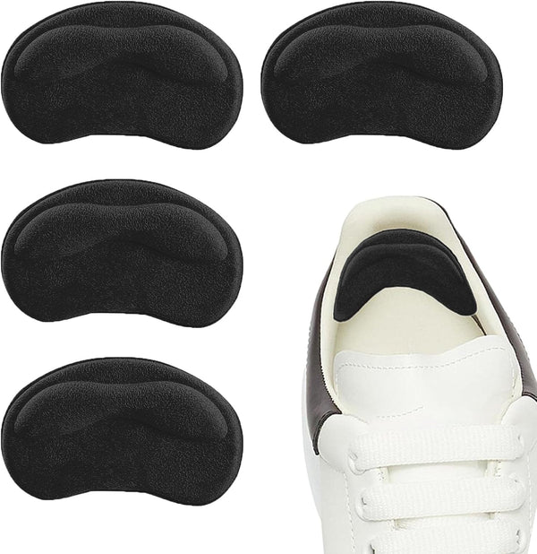 4 PCS Heel Cushion Pads,Heel Grips,Heel Grips for Ladies Shoes,For High Heels,Running Shoes Etc.Ensure That They Stay Safe in Various Activities Such as Dancing,Shopping Etc(Black)