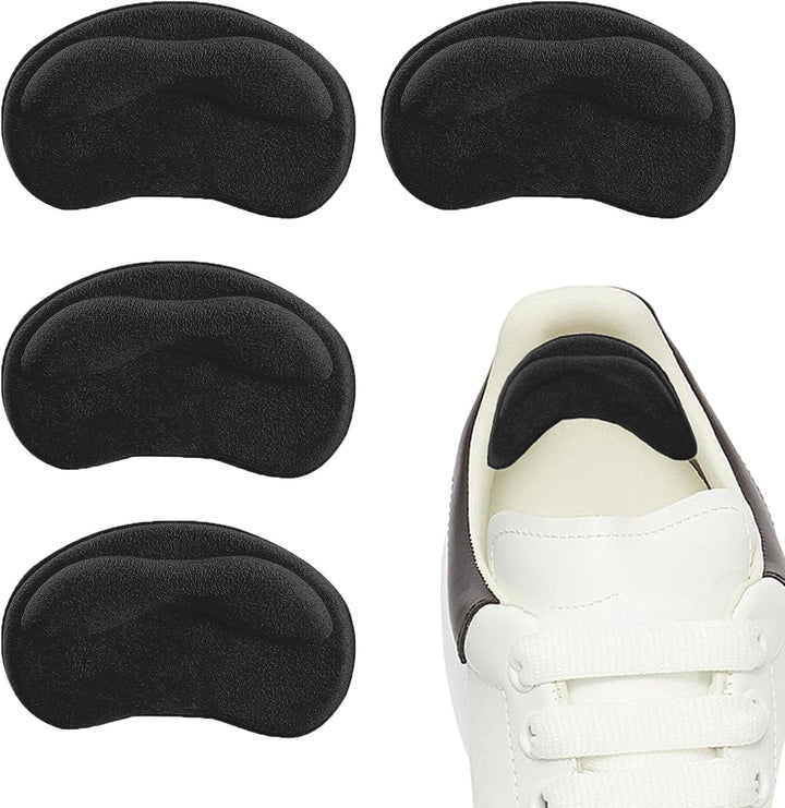 4 PCS Heel Cushion Pads,Heel Grips,Heel Grips for Ladies Shoes,For High Heels,Running Shoes Etc.Ensure That They Stay Safe in Various Activities Such as Dancing,Shopping Etc(Black)