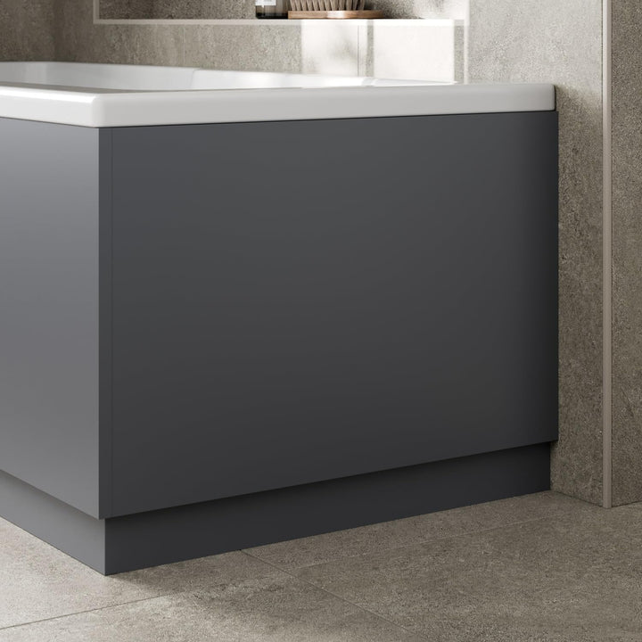 ® Modern 700Mm End MDF Bath Panel 18Mm Wooden Panels for Bathroom Baths Soaking Tubs, Adjustable Plinth, Easy to Cut, Grey Gloss