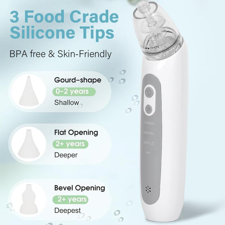Electric Nasal Aspirator Baby,Portable Baby Nasal Aspirator,Baby Nose Suckers for Blocked Nose Relief, Baby Nose Sucker Vacuum Cleaner, Nose Vacuum Cleaner for Newborns, Toddlers, Safe and Comfortable