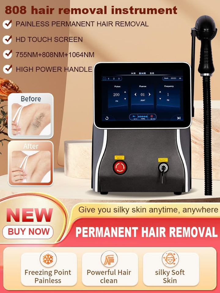 Diode Laser Hair Removal Device for Women & Men - Professional IPL at Home Permanent Hair Reduction Machine, Painless & Safe, UKCA/CE Certified