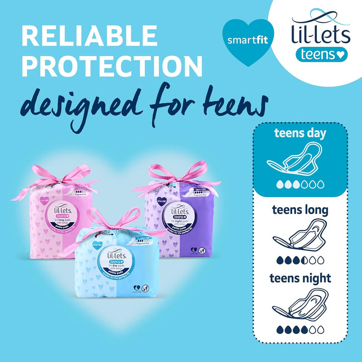 Teens Day Pads X 70, Petite Towels for Girls & Teenagers, with Wings, for Light to Medium Flow, Unscented, Soft & Breathable, First Period Sanitary Towels, 5 Packs of 14 Pads - Bulk Pack