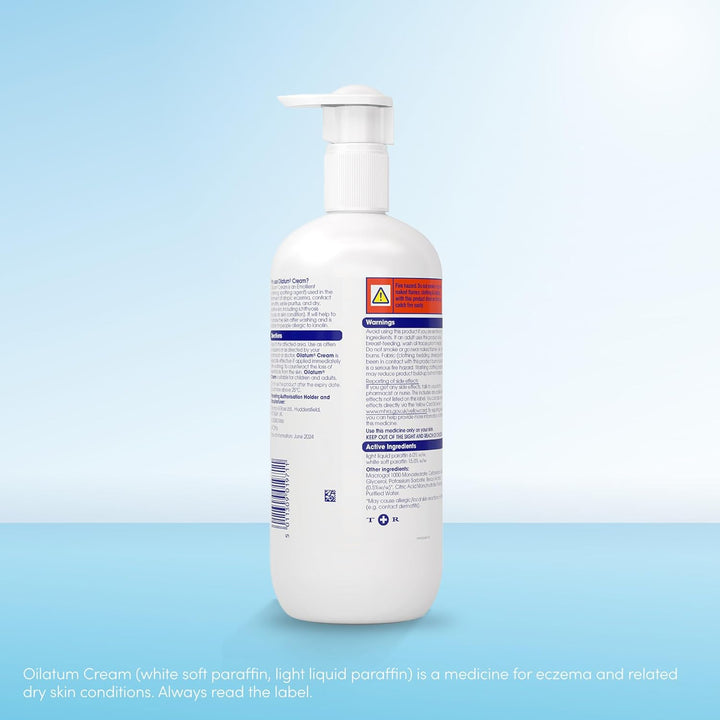 Emollient Cream for Eczema, Psoriasis and Dry Skin Conditions, Soothing Formula for Sensitive Skin, Hydrating Relief for Itchy, Irritated Skin, Dermatologist Recommended, 1 X 500Ml