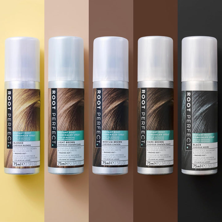 Root Touch up Spray – Dark Brown, Instant Root Concealer for Grey Coverage, Temporary Hair Colour Spray, Quick-Dry, Hair Disguise Solution, 75Ml