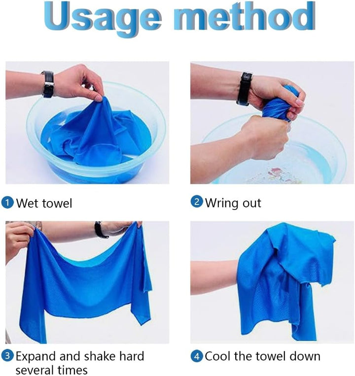 6 Pack Cooling Towels, Soft Cooling Gym Towels, Coo-Ling Neck Tow-Els Rags for Neck and Face, Ice Sports Towel, Cool-Ing Ne-Ck Wraps Sweat Towel for Sports,Gym,Yoga,Workout,Running,Camping