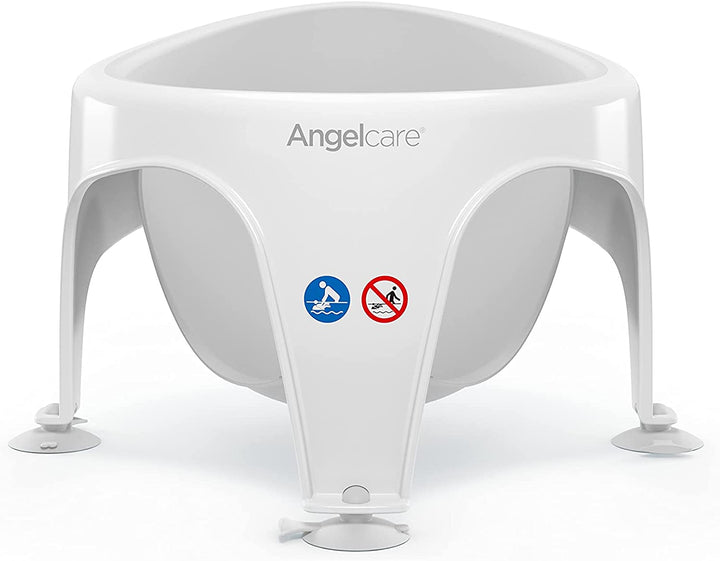 - Baby Bath Seat - Soft Touch Support - Water Level Indicator - Fixation by Suction Cups - Grey