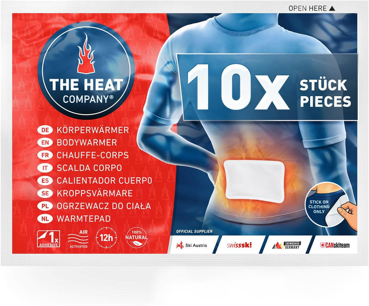 Bodywarmer - 10, 20 or 40 Pieces - EXTRA WARM - Adhesive - Warmer for Back and Neck - 12 Hours Pleasant Warmth - Instant Heat - Air Activated - Purely Natural