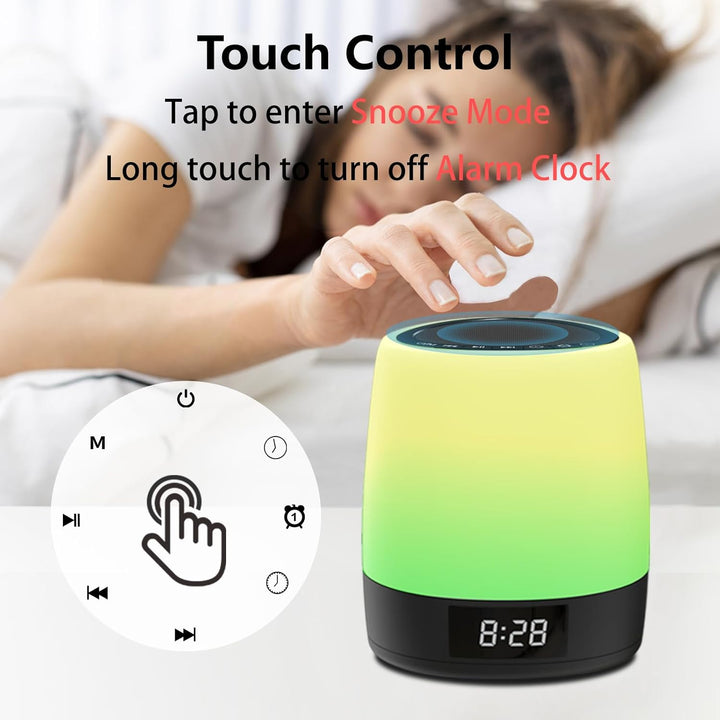 White Noise Machine Baby, 34 Soothing Sounds, 8 Colors Night Light, Battery Powered Bluetooth Function Sleep Timer, White Noise Sound Machine for Adults Kids Sleeping