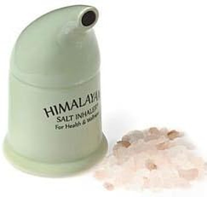Salt Inhaler Pipe Ceramic Filled with 100% Pure Himalayan Salt Boost Respiratory Strength & Lungs, for Allergy Relief