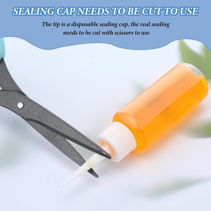 10Pcs 50Ml Plastic Squeeze Bottles Glue Bottles Precision Tip Applicator Bottle Color Bottles for Hair Salon, Paint Art, Craft, Liquids, Glue