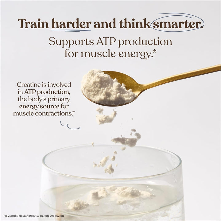 Creatine Monohydrate Powder | 100% Pure Micronised Creatine Monohydrate | Easily Dissolves | Unflavoured | Vegan | Lab-Tested | 60 Servings |