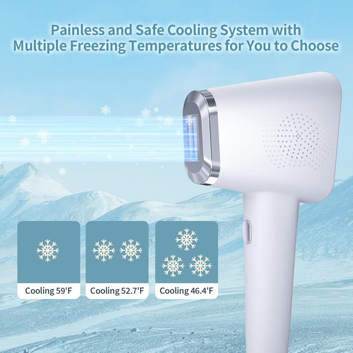 Laser Hair Removal Device, 3 in 1 Beauty Salon Grade Home Hair Remover Device with Cooling System, IPL Body Painless Laser Hair Removal for Face Armpits Arms Legs Bikini Line