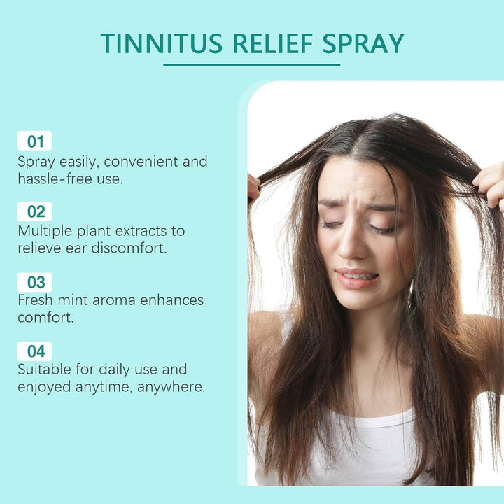 Medilisk Tinnitus Relief Spray, Tinnitus Treatment, Ear Spray, Quick Relief of Discomfort Spray, Ear Calm Spray, Natural Ingredients Tinnitus Relief Spray for Ringing Ears (2 Pcs)