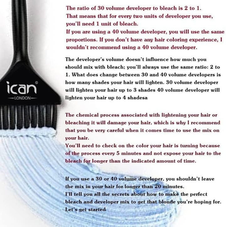 Dust Free Rapid Blue Powder Bleach Hair Lightener 500Gram