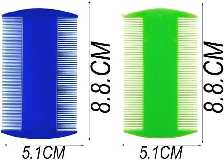 Lice Comb, 4 Pieces Lice Combs, Flea Comb, Plastic Double Sided Lice Combs, Fine Toothed Lice Comb, Cat and Dog Grooming Comb, for Removing Flea and Lice