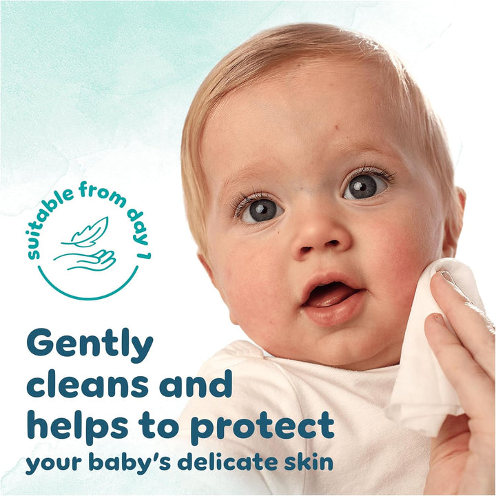 Harmonie Aqua Baby Wipes Plastic Free 9 Packs of 48 Wipes, 432 Baby Wet Wipes, Help Restore Natural Skin Ph, Delicate Lotion with 99 Percent Water