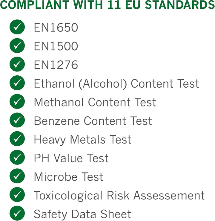 6 X 480Ml Hand Sanitiser Gel by pure - Made with 75% Plant-Based Alcohol - Kills 99.9% of Bacteria - EU Compliant