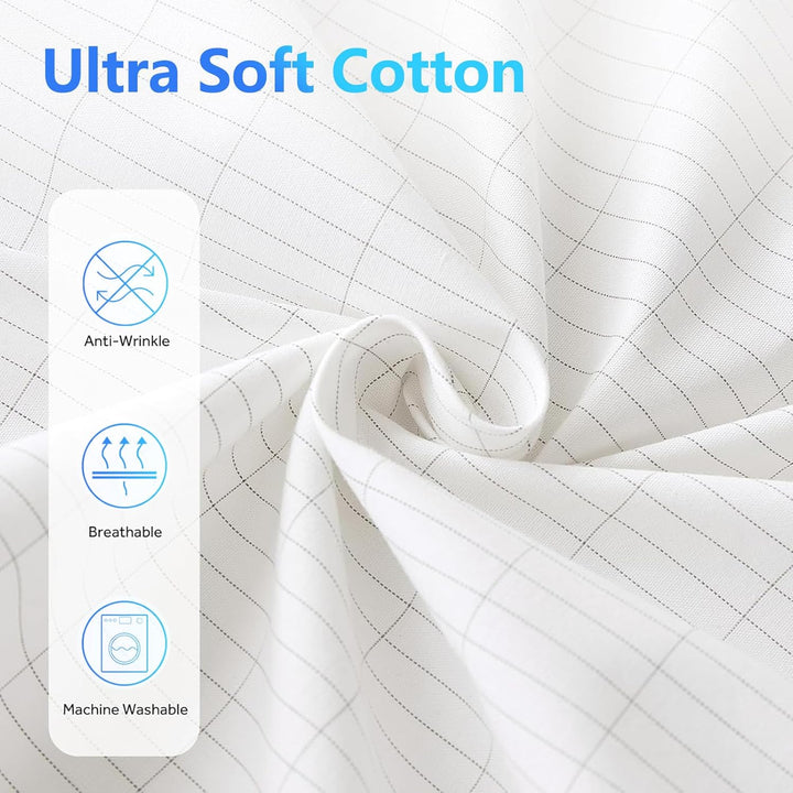 Grounding Bed Sheet, Grounding Mat Earthing UK with 10% Silver Fiber & 90% Organic Cotton for Improved Sleep Natural Wellness and Healthy Earth Energy Mat (68×132Cm)