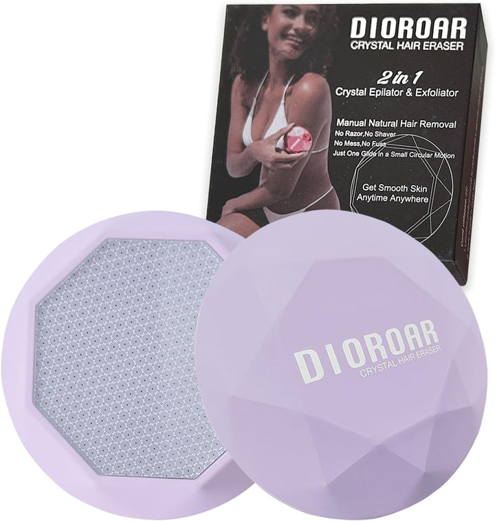 Crystal Hair Eraser for Women,Upgraded Painless Crystal Hair Remover Diamond,Effective Nano Glass Hair Removal Stone Exfoliation without Shaver,Natural Epilator for Silky Skin(Rose Pink)