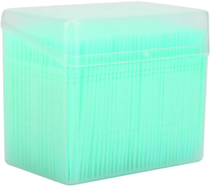 Double Head Teeth Cleaning Toothpick Oral Care Floss Pick 1100Pcs Box for Large Tooth Crevice (Pink)