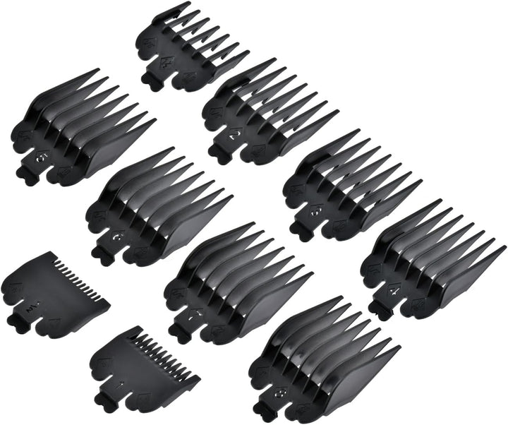 10PCS Hair Clipper Combs Guides Hair Clipper Guards, Limit Comb Hair Cutting Guide Replace Comb Compatible to Many Wahl Clippers (1.5Mm,3Mm,4.5Mm,6Mm,10Mm,13Mm,16Mm,19Mm,22Mm,25Mm)