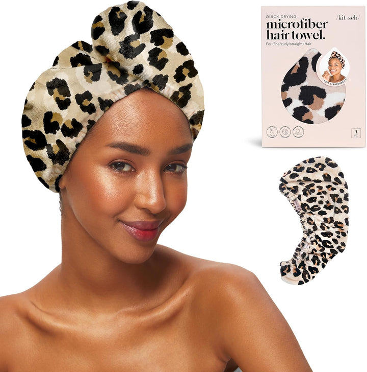 Microfibre Hair Towel Wrap - Quick Dry Curly Hair Wraps for Women | Microfiber Towel for Hair | Hair Drying Towel Wrap | Hair Towels for Women | Hair Turban for Wet Hair - Micro Dot