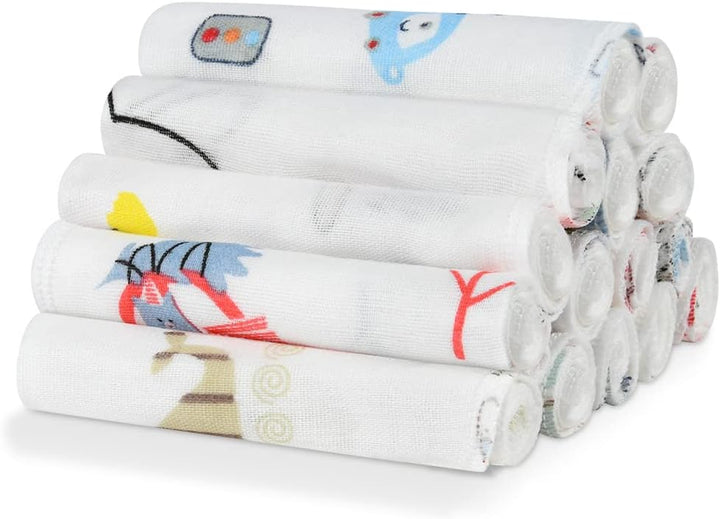 6 PCS Flannel Face Cloth, 30X30Cm Soft Face Flannels, Baby Flannels Wash Towels Quick Dry, Reusable Face Body Squares for Newborns and Infants