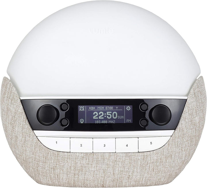 Bodyclock Luxe 700FM - Wake-Up Light with FM Radio, Bluetooth Speakers & Low-Blue Light for Sleep