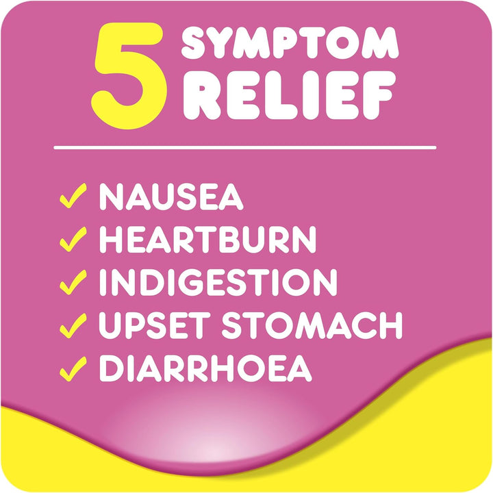 Pepto-Bismol for Nausea, Heartburn, Indigestion, Upset Stomach and Diarrhoea, 5 Symptom Relief 480Ml