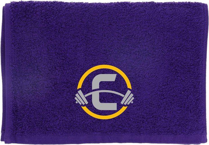 Gym Towel with Monogrammed Embroidery Initial Gift for Men & Women, Training Accessory Gift, Gym Towel Present for Weight Lifting Birthday, Retirement, Christmas - Black, J