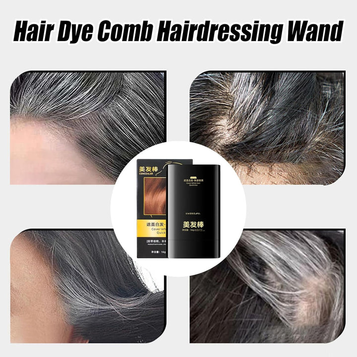 Hair Dye Comb - Safe and Convenient Comb Hair Dye | Applicator | Hairdressing Wand Tool Color Dye Stick | Sweat Proof Touchup Hair Color for Boys Girls Women Adults