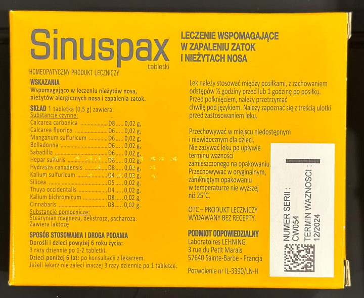 Sinuspax 60 Tablets