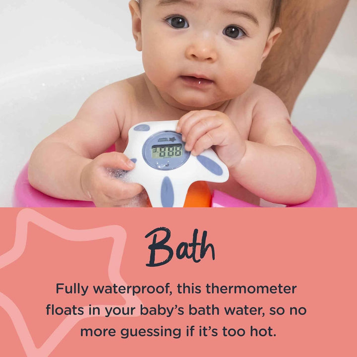 Inbath Digital Thermometer, Suitable for Bathing and Their Nursery, Waterproof and Floats in Water, Easy to Read LCD Display