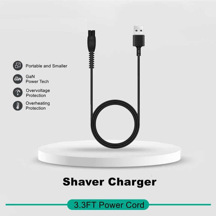 One Blade Charger for Philips 5V Shaver USB Charging Cable Replacement Philips MG5910 MG9520 MG7950 X5005 X5006 QP1924 QP2724 QP2834 BT3238