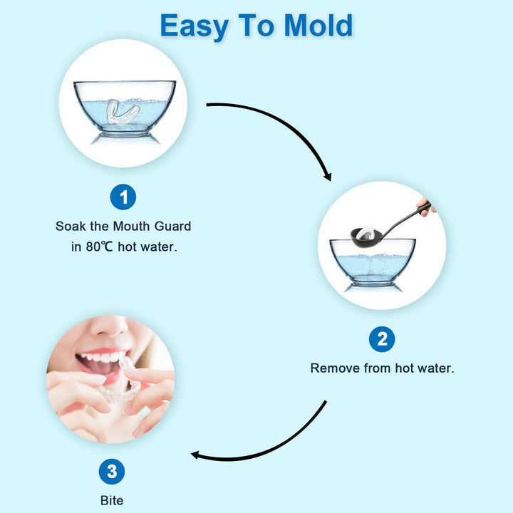 Kids Mouth Guard for Teeth Grinding, Pack of 4 Medium Size Bite Guard for Teenagers(Under 15 Years Old), Stops Bruxism, Teeth Whitening Tray & Sport Athletic, Sleep Night Guard