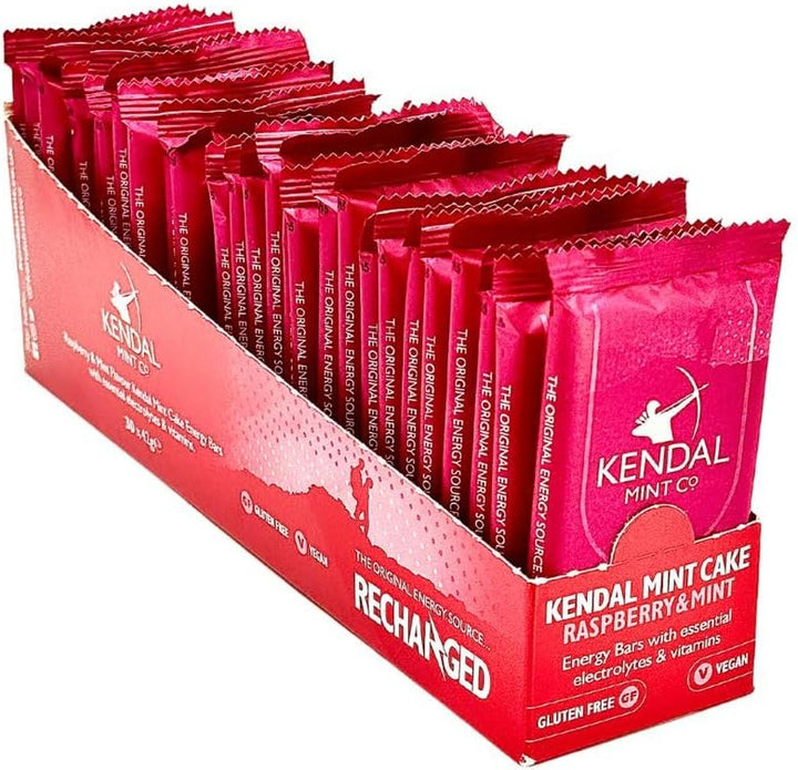 KMC Energy Bars Pocket-Sized, Original Flavour, Kendal Mint Cake Recharged, Vegan, Gluten Free with Essential Electrolytes & Vitamins35G (Original, Pack of 6)