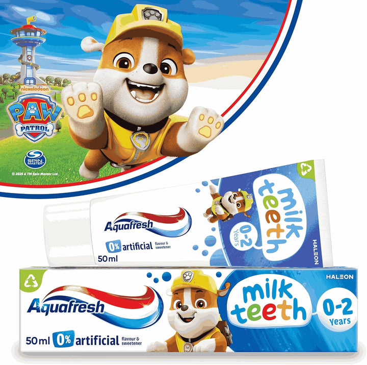 Paw Patrol Milk Teeth Baby Toothpaste 0-2 Years, Toddler Toothpaste for Infants, Gentle Care for Milk Teeth, 50Ml