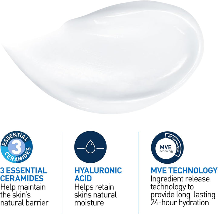Moisturising Cream Tube with Hyaluronic Acid and 3 Essential Ceramides for Dry to Very Dry Skin 177Ml