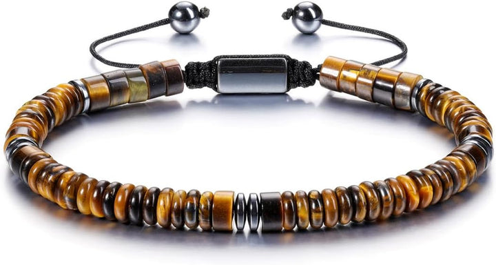 Healing Crystals Bracelet Adjustable Natural Crystal Stone Bracelets for Men and Women