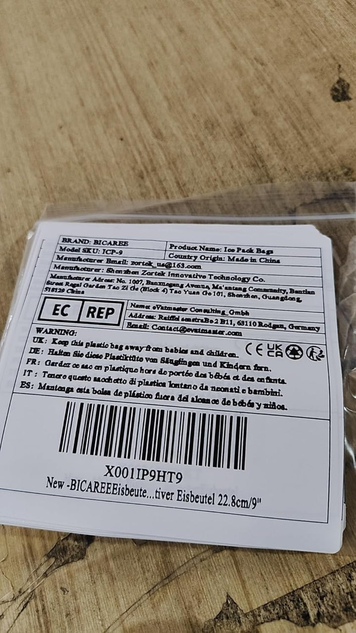 Ice Pack for Injuries Reusable, Ice Bags Hot Water Bag for Hot & Cold Therapy and Pain Relief with Cover, No-Leak Elastic Breathable Ice Bag, Size 9", Blue